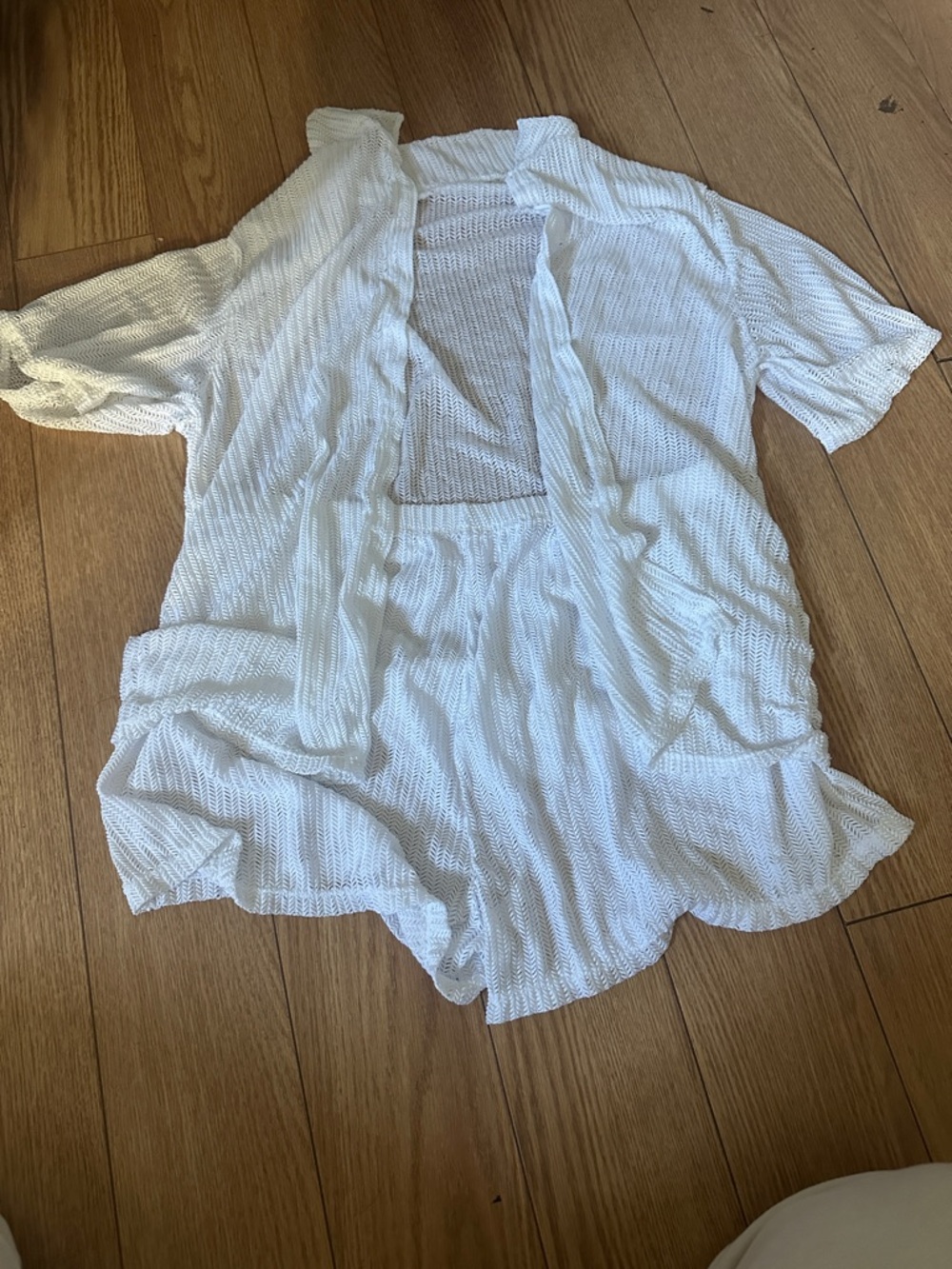 White Lightweight Open Knit